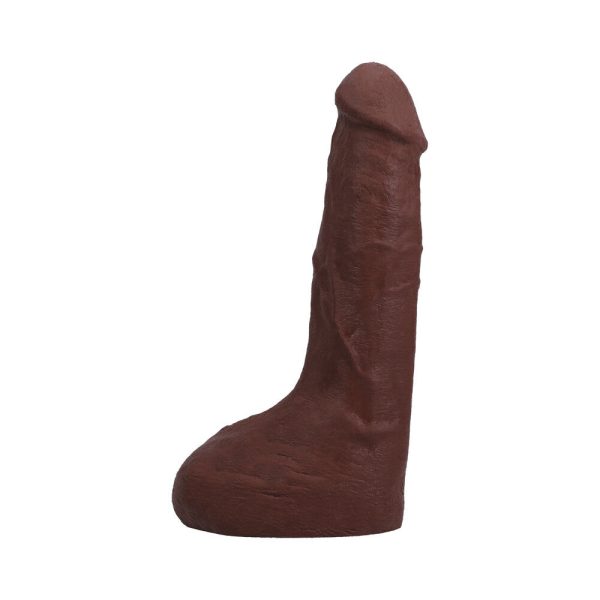 The Realistic Cock Squirting 9.5 in. ULTRASKYN Vac-U-Lock Dildo Chocolate - Image 4