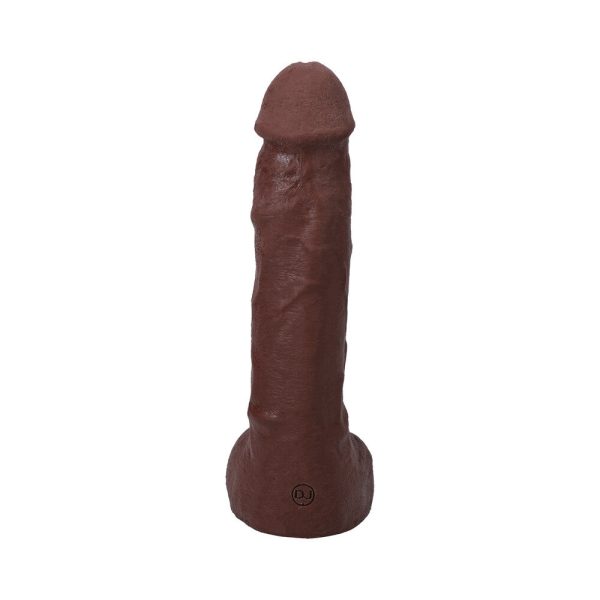 The Realistic Cock Squirting 9.5 in. ULTRASKYN Vac-U-Lock Dildo Chocolate - Image 5