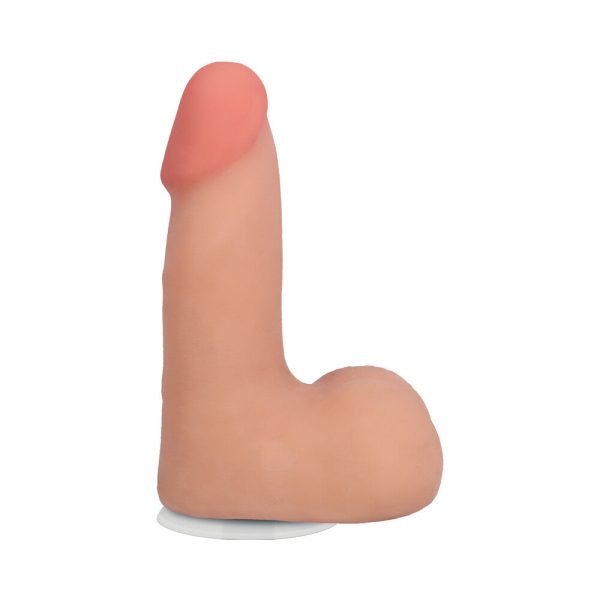 The Realistic Cock 5 in. ULTRASKYN Vac-U-Lock Dildo with Balls Vanilla - Image 2
