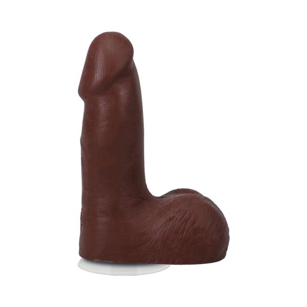 The Realistic Cock 5 in. ULTRASKYN Vac-U-Lock Dildo with Balls Chocolate - Image 2