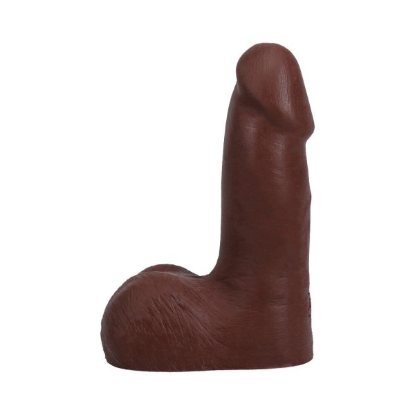 The Realistic Cock 5 in. ULTRASKYN Vac-U-Lock Dildo with Balls Chocolate - Image 4
