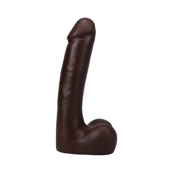 The Realistic Cock 9 in. ULTRASKYN Vac-U-Lock Dildo with Balls Chocolate - Image 2