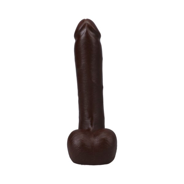The Realistic Cock 9 in. ULTRASKYN Vac-U-Lock Dildo with Balls Chocolate - Image 3