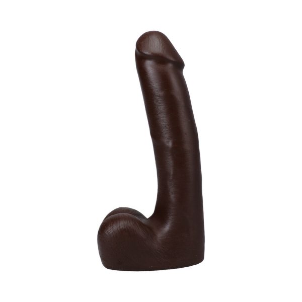 The Realistic Cock 9 in. ULTRASKYN Vac-U-Lock Dildo with Balls Chocolate - Image 4