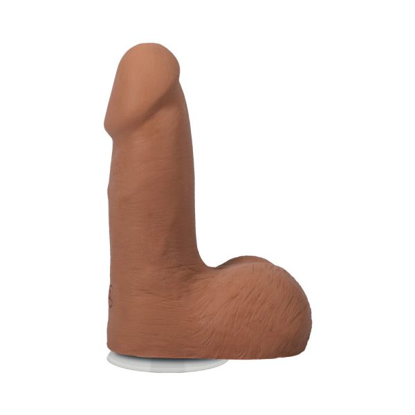 The Realistic Cock 5 in. ULTRASKYN Vac-U-Lock Dildo with Balls Caramel - Image 2