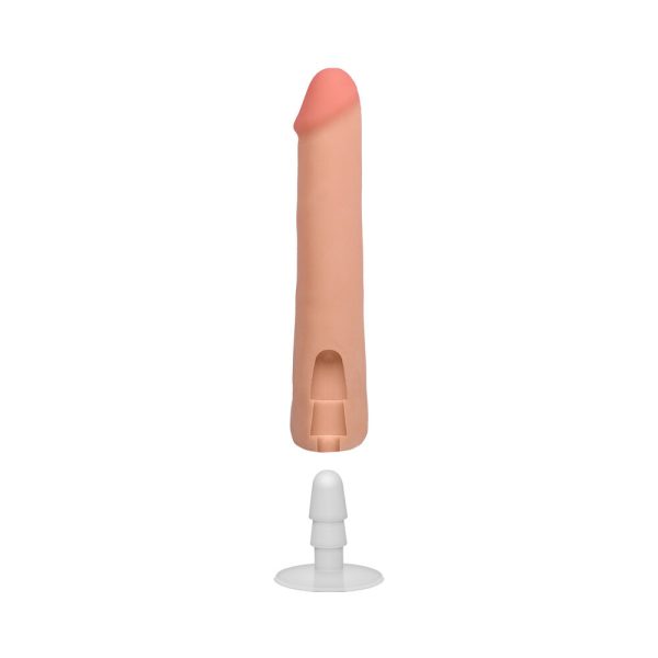 The Realistic Cock 9 in. ULTRASKYN Vac-U-Lock Dildo Vanilla - Image 6