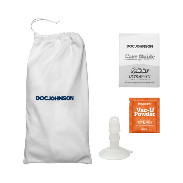 The Realistic Cock 5 in. ULTRASKYN Vac-U-Lock Dildo Chocolate - Image 8