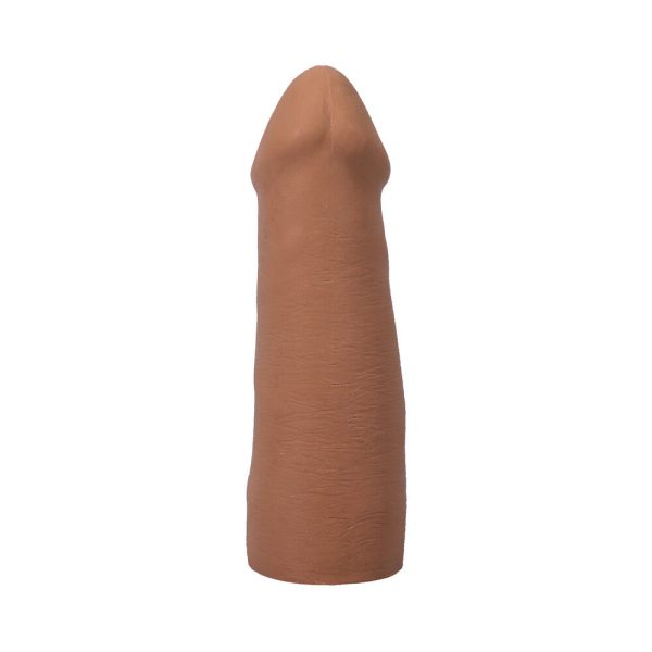 The Realistic Cock 5 in. ULTRASKYN Vac-U-Lock Dildo Caramel - Image 3