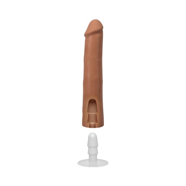 The Realistic Cock 9 in. ULTRASKYN Vac-U-Lock Dildo Caramel - Image 6
