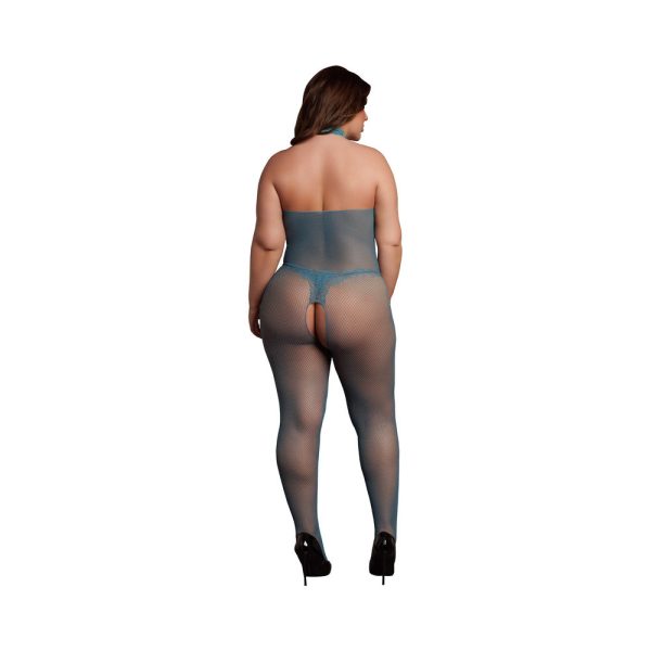 Le Desir Fishnet and Lace Bodystocking Ocean Deep Queen Size - Image 3