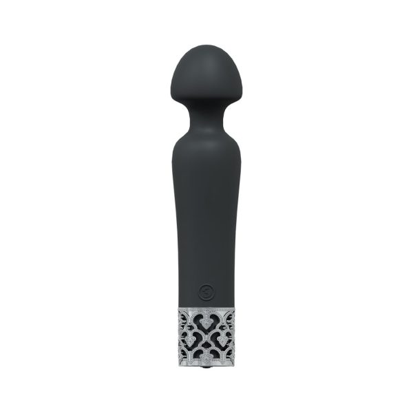 Royal Gems Scepter Silicone Rechargeable Vibrator Black - Image 2