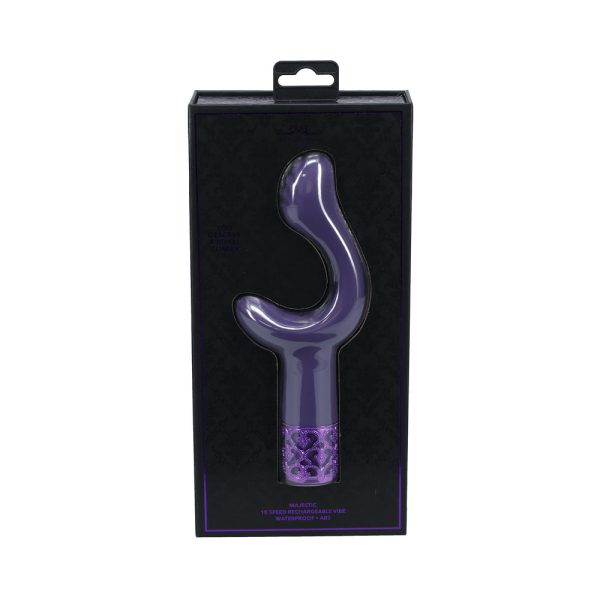 Royal Gems Majestic Silicone Rechargeable Vibrator Purple - Image 4