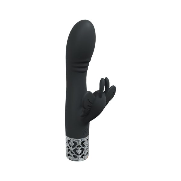 Royal Gems Monarch Silicone Rechargeable Vibrator Black - Image 2