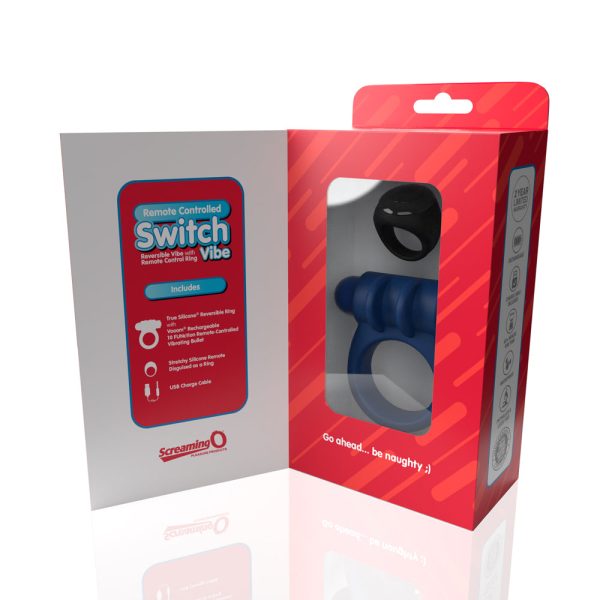 Screaming O Remote Controlled Switch Vibrating Ring Blue - Image 2