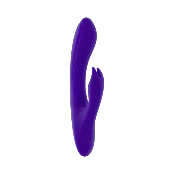 Selopa Poseable Bunny Rechargeable Dual Stimulator Silicone Purple - Image 4