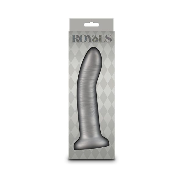 Royals Charlie 7 in. Metallic Curved Dildo Champagne - Image 4