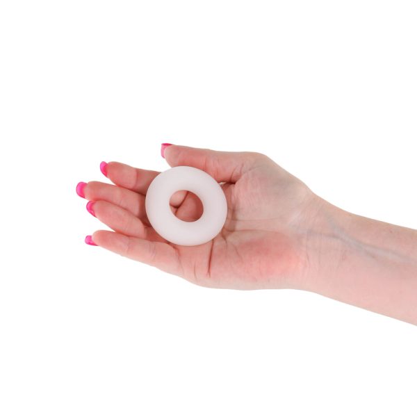 Firefly Bubble Ring Medium Glow-in-the-Dark Cock Ring White - Image 3