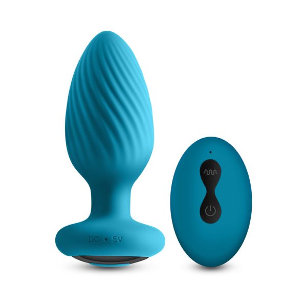 INYA Alpine 2.0 Gyrating and Vibrating Plug with Remote Teal - Image 2