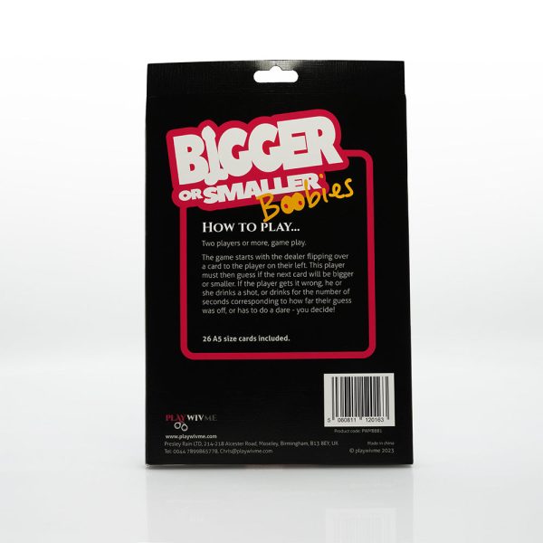 Play Wiv Me Bigger or Smaller Boobs Card Game - Image 3