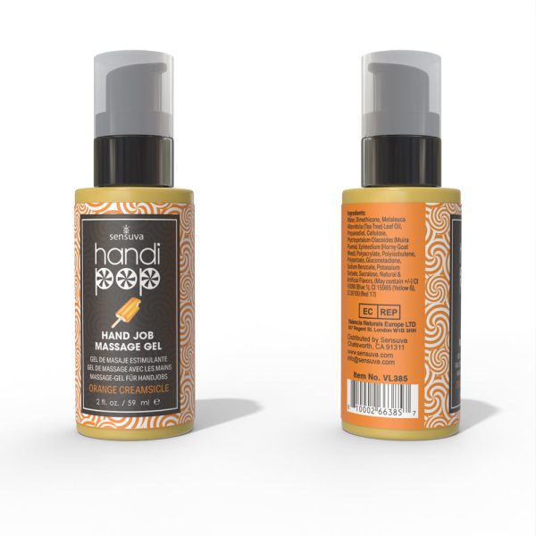 Sensuva HandiPop Edible Hand Job Massage Gel Orange Creamsicle 2 oz. - Image 2