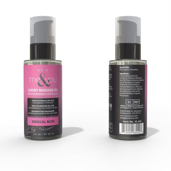 Sensuva Me & You Pheromone-Infused Luxury Massage Oil Sensual Bliss 2 oz. - Image 2