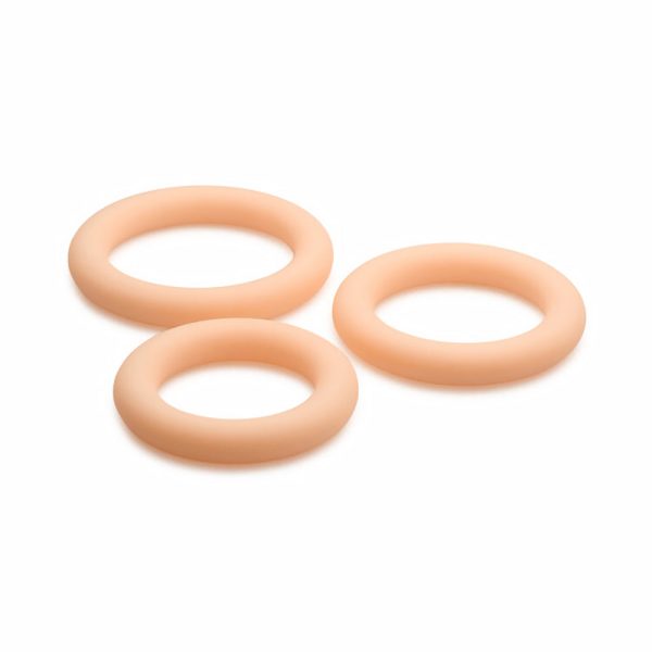 Jock Silicone Cock Ring 3-Piece Set Light - Image 2