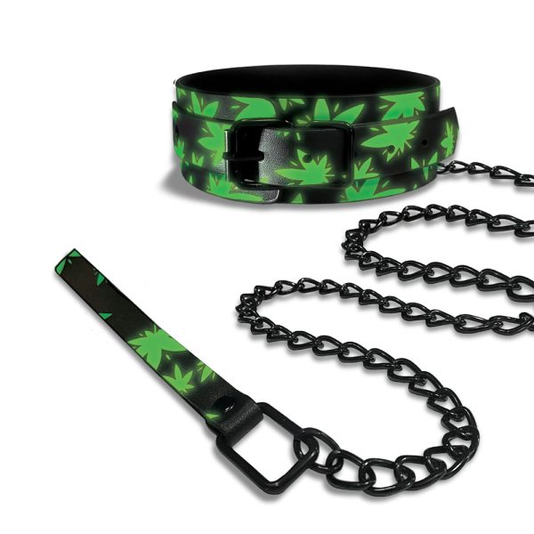 Stoner Vibes Chronic Collection Glow in the Dark Collar and Leash - Image 2