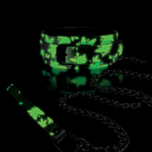 Stoner Vibes Chronic Collection Glow in the Dark Collar and Leash - Image 3