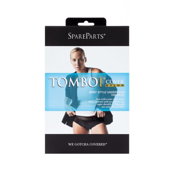 SpareParts Tomboi Cover Brief Style Underwear Harness Nylon Black/Black XXS - Image 10