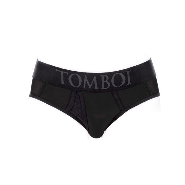 SpareParts Tomboi Cover Brief Style Underwear Harness Nylon Black/Black L - Image 4