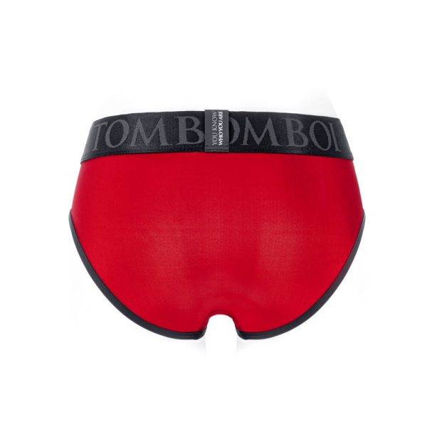 SpareParts Tomboi Cover Brief Style Underwear Harness Nylon Red/Black L - Image 9