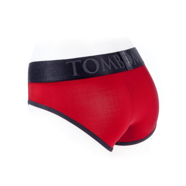 SpareParts Tomboi Cover Brief Style Underwear Harness Nylon Red/Black 2XL - Image 8