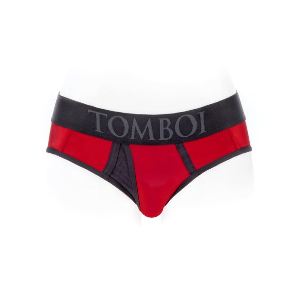 SpareParts Tomboi Cover Brief Style Underwear Harness Nylon Red/Black 3XL - Image 4