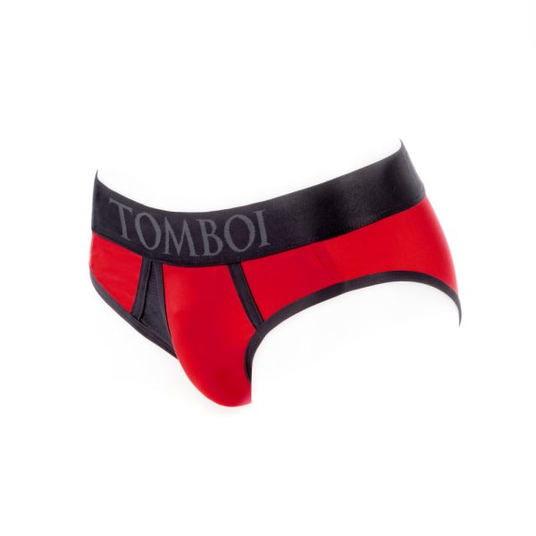 SpareParts Tomboi Cover Brief Style Underwear Harness Nylon Red/Black 4XL - Image 7