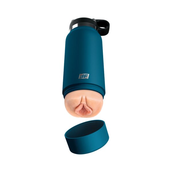 PDX Plus Fuck Flask Private Pleaser Discreet Stroker Blue Bottle Light - Image 2