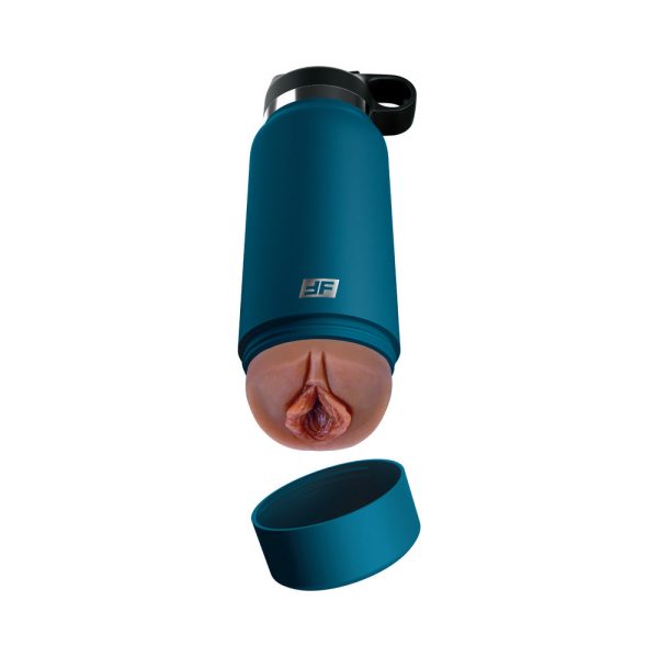 PDX Plus Fuck Flask Private Pleaser Discreet Stroker Blue Bottle Brown - Image 2