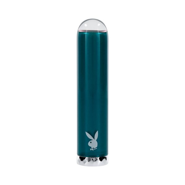 Playboy Emerald Rechargeable Vibrating Glass Mini Vibe Deep Teal - Image 2