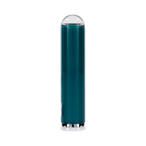 Playboy Emerald Rechargeable Vibrating Glass Mini Vibe Deep Teal - Image 3