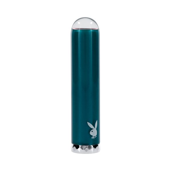 Playboy Emerald Rechargeable Vibrating Glass Mini Vibe Deep Teal - Image 5