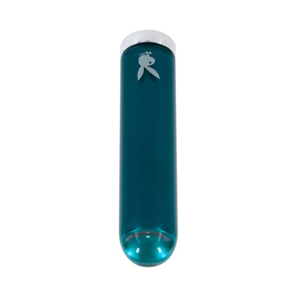 Playboy Emerald Rechargeable Vibrating Glass Mini Vibe Deep Teal - Image 6