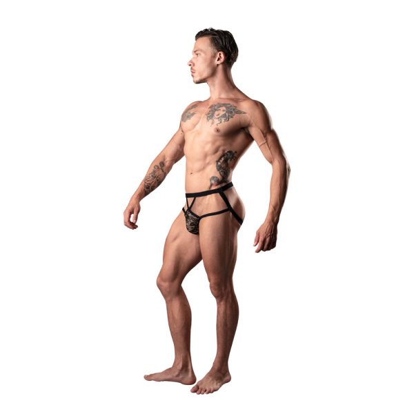 Male Power Lucifer Strappy Jock Black S/M - Image 2