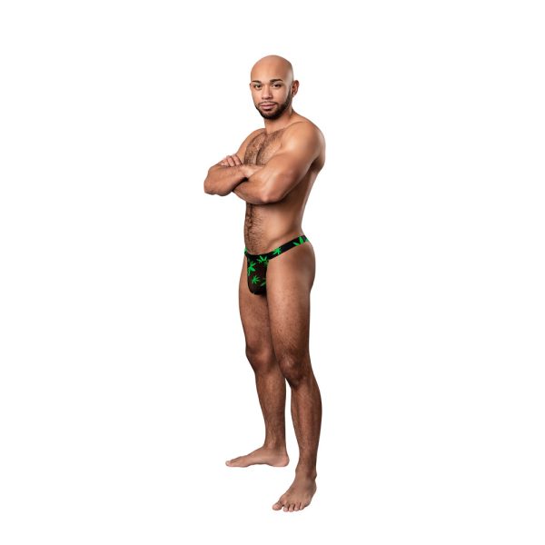Male Power Hazy Dayz Micro Thong Pot Leaf S/M - Image 2