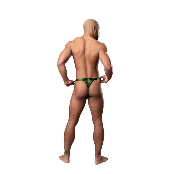 Male Power Hazy Dayz Micro Thong Pot Leaf S/M - Image 3