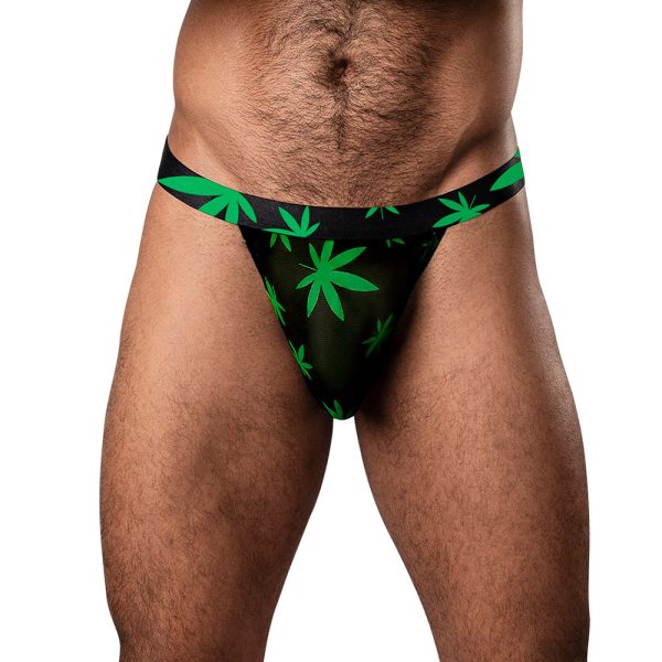 Male Power Hazy Dayz Micro Thong Pot Leaf S/M - Image 4