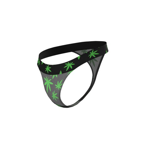 Male Power Hazy Dayz Micro Thong Pot Leaf S/M - Image 6