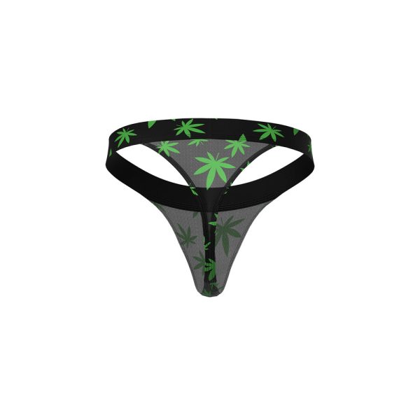 Male Power Hazy Dayz Micro Thong Pot Leaf S/M - Image 8