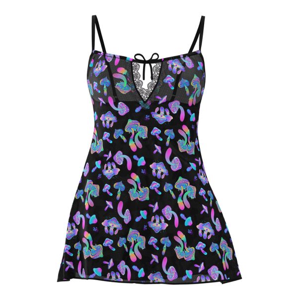 Magic Silk Hazy Dayz Dress & G-String Set Mushroom L/XL - Image 6