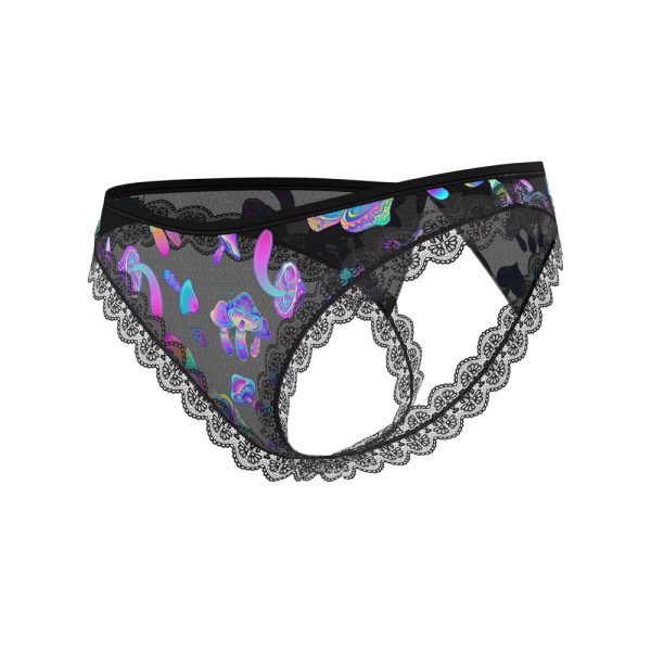 Magic Silk Hazy Dayz Crotchless Panty with Open Back Mushroom L/XL - Image 4