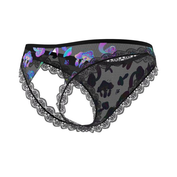 Magic Silk Hazy Dayz Crotchless Panty with Open Back Mushroom L/XL - Image 5