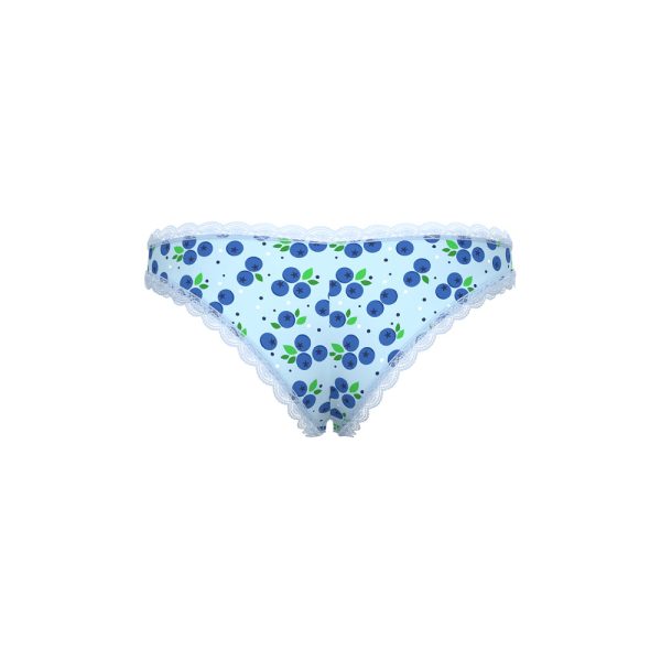Magic Silk Sweet Treats Crotchless Boy Short with Lube Blueberry Queen Size - Image 5